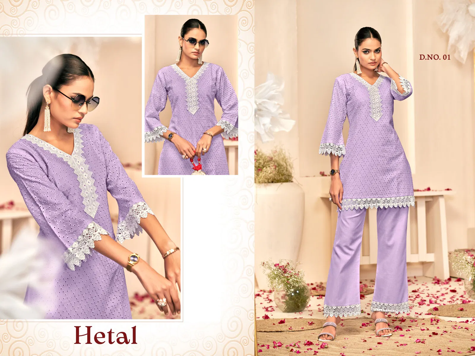 Hetal By Tunic House Cotton Designer Surat Ladies Cord Set Wholesale Market

